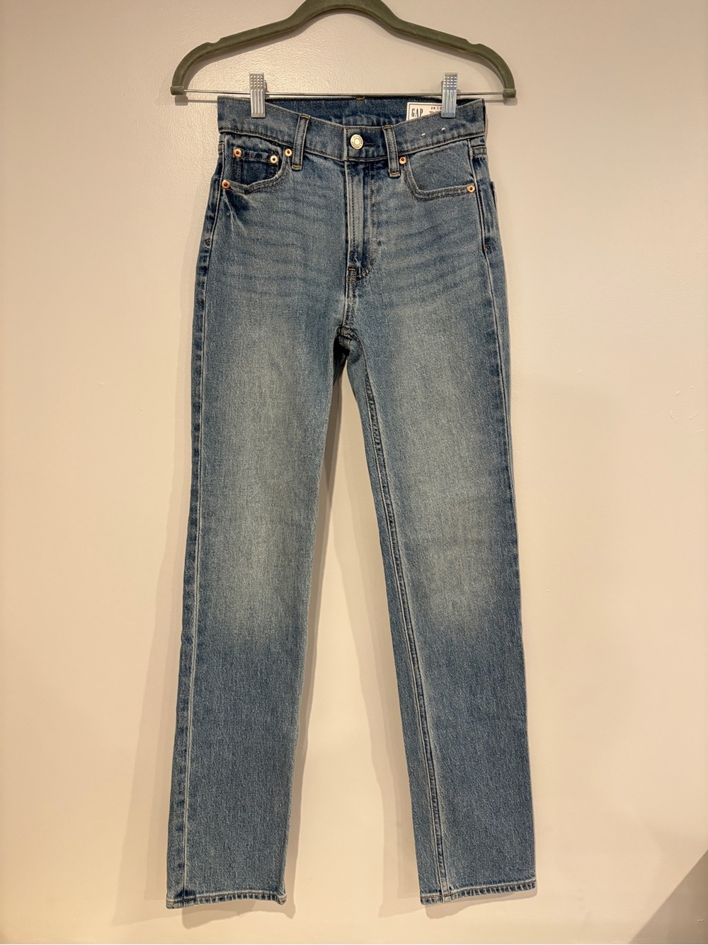 GAP Women's ‘90s Straight Leg High Rise Jeans - Medium Wash